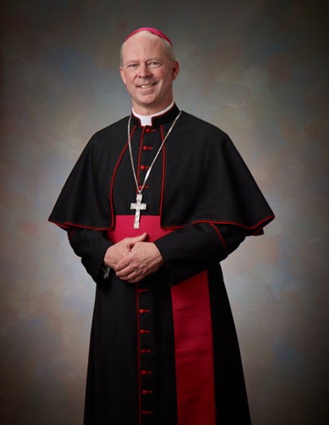 Bishop Chad W. Zielinski; official portrait offered by the Diocese of New Ulm.
