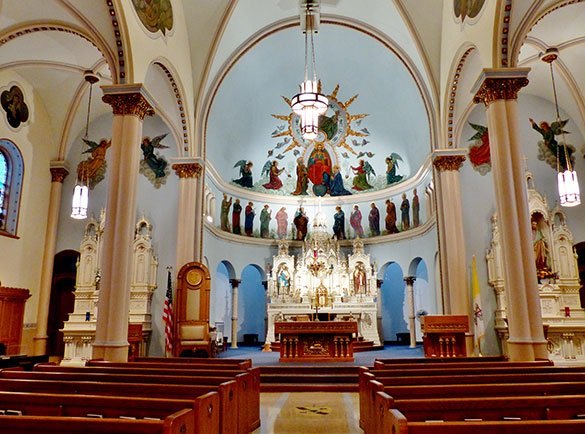 Interior of the Cathedral of the Holy Trinity, New Ulm.