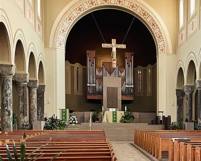 Interior of the Cathedral of Saint Mary in Saint Cloud.